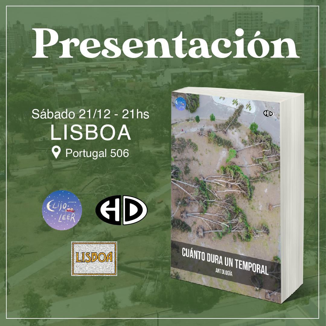 Hoy se presenta este libro tremendo y bello, trágico y necesario. Testimonios vueltos poesía sobre lo que pasó en Bahía Blanca, el más terrible y destructivo temporal. Tuve la suerte de escribir el prólogo. Gran trabajo del equipo de Elijo Leer de <a href="/Vorterixbahia/">Vorterix Bahía</a>  y <a href="/Hdediciones/">HD ediciones</a>
