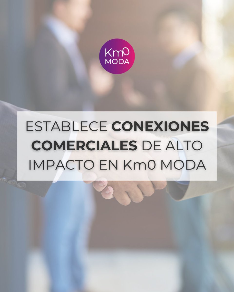 Km0 MODA, donde las conexiones comerciales toman forma 🧵

El 28 y 29 de enero, en el majestuoso Palacio de Santoña.
🔗 INSCRÍBETE GRATIS. ¡Link en bio! 

#Km0MODA #Km0MODA2025