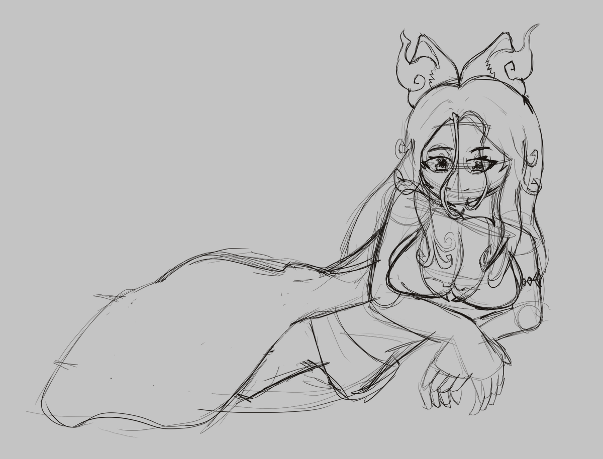Thatguyphilart's tweet photo. Day 19 of my art challenge and its @/SinderVTuber. I always love their cosplay streams. they are always full of high energy everytime i watch. LOVE THE NEW MODEL (will def make a better fan art piece of it) #SinderDoodle https://t.co/p7zaByRVnz