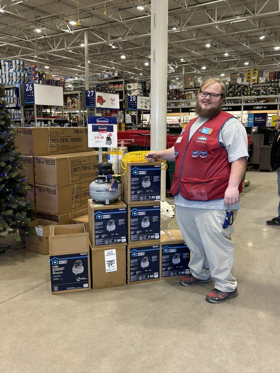 Sabrina Wireman (@sabrinawireman1) on Twitter photo Stop Russell Lowe's and let Gage demo our 3 gallon Project Source Portable Pancake Air Compressor for you.. New Lower Price of $39.98 <a href="/BenitoKomadina/">Benito.Komadina@Lowes</a> <a href="/JBBailey9/">JBBailey</a> <a href="/HuntJasonR/">Jason Hunt</a> <a href="/kennygrimsley/">Kenny Grimsley</a> Stop Russell Lowe's and let Gage demo our 3 gallon Project Source Portable Pancake Air Compressor for you.. New Lower Price of $39.98 <a href="/BenitoKomadina/">Benito.Komadina@Lowes</a> <a href="/JBBailey9/">JBBailey</a> <a href="/HuntJasonR/">Jason Hunt</a> <a href="/kennygrimsley/">Kenny Grimsley</a>