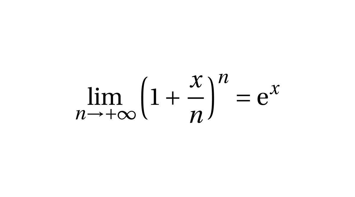 ⭐️Calendrier de l'avent mathématique⭐️
Jour 21 : limite de (1+x/n)ⁿ