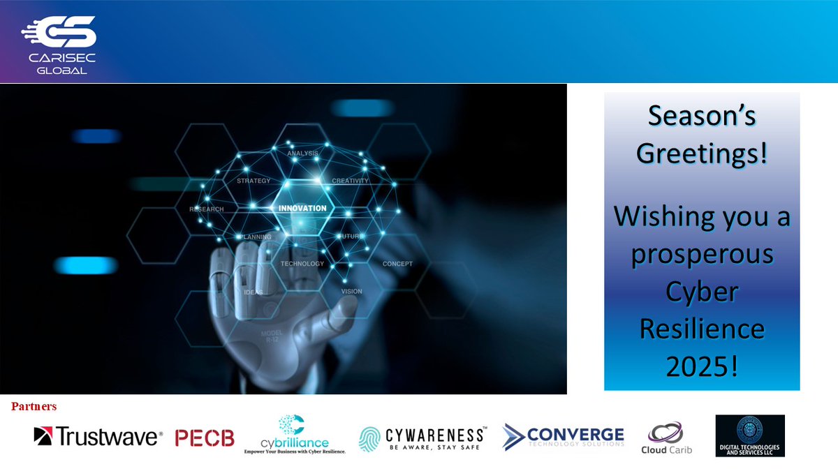 CarisecGlobal's tweet photo. #christmas2024 #CyberSecurity2025 #cybersecuritychristmas2024
#HappyNewYear #happynewyear2025 #digitalresilience2025
#cyberresilience2025 https://t.co/37skkWOxWQ