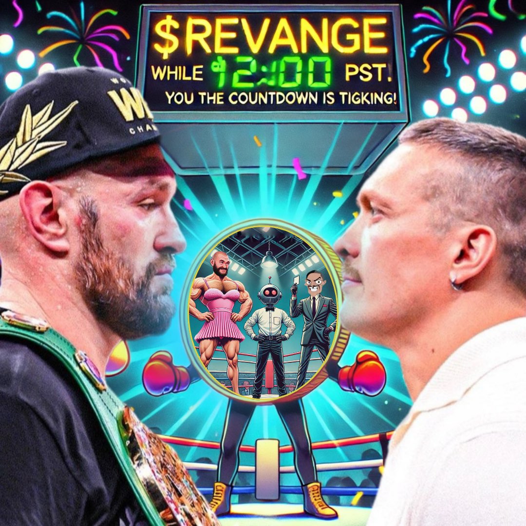 revengecoin2's tweet photo. Are you ready to REVANGE? 🥊
The countdown is ticking—$REVANGE goes live at 12:00 PM (PST) on https://t.co/ZTmjw4W0Am. 

🔥 Don’t let this opportunity slip away. Be part of the meme coin of the century!
#FuryUsyk2 #Revangefury #Fury2Usyk #PumpFunLaunch #pumpfunlive #memecoin100x https://t.co/eg84HboA5S