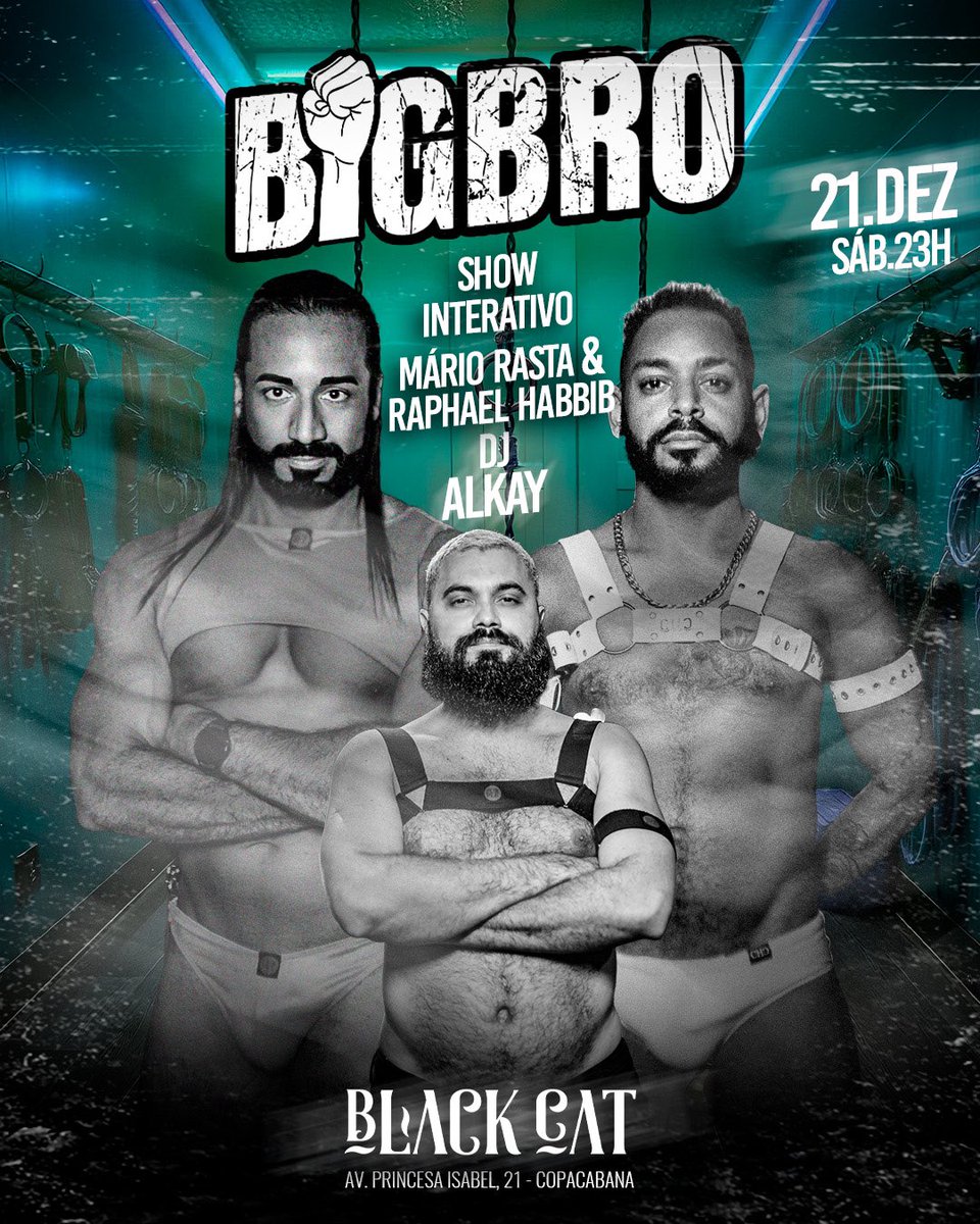 BarBlackCat's tweet photo. Sabadou com vontade, hoje tem @bigbrorio no @BarBlackCat , com um super show interativo e aquela vibe F*ODA que só a gente saber fazer 😈😈😈 Se prepara que aqui tudo pode acontecer! 

https://t.co/zzeKA8k6vS https://t.co/UALXJ3XM6K