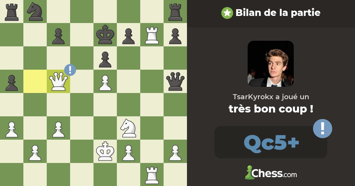 Kyrokxx's tweet photo. 600 elo game 🥳| TsarKyrokx vs. CDP70 | Analysis  https://t.co/Zo6mF7oluW #Chess #echecs https://t.co/SJ3Jd0tFmO