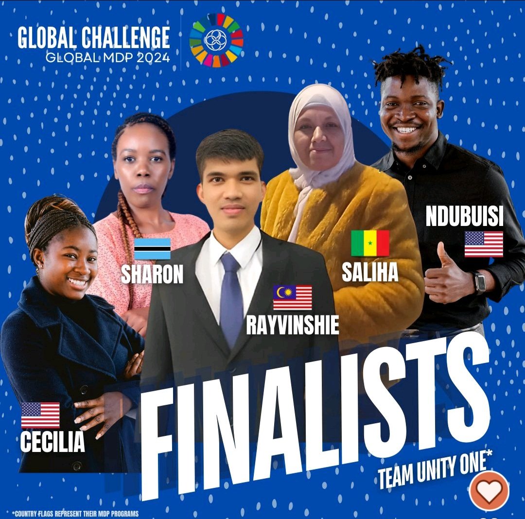 As God would have it, we made it to the finals...
🌍  The #GlobalMDPChallenge 2024 brought teams together to design actionable, SMART solutions to address critical global issues aligned with the Sustainable Development Goals (SDGs).
