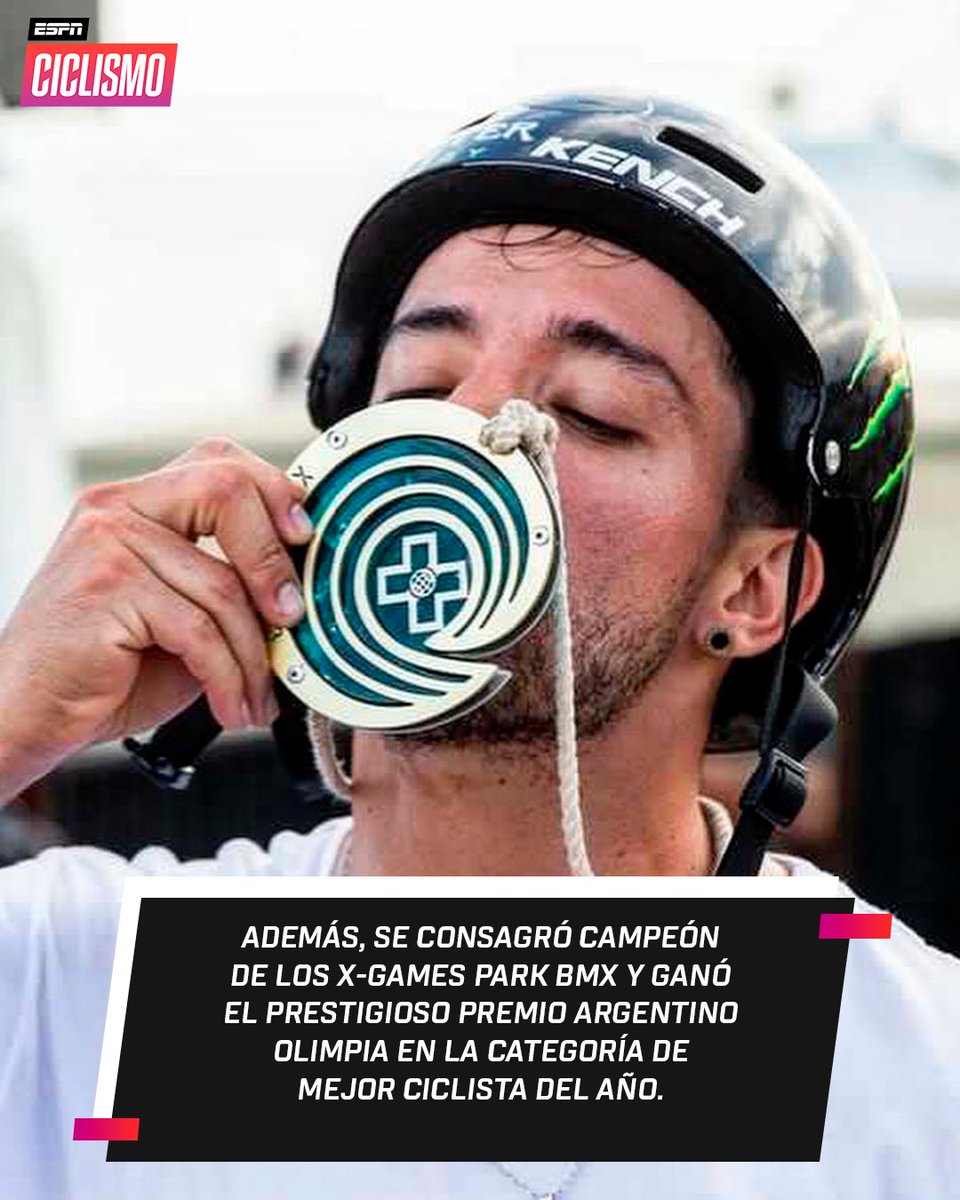 ESPNCiclismo's tweet photo. ¿Maligno? Pero sí es buenísimo. 🤩🇦🇷
José #TorresGil vivió un 2024 de ensueño: oro olímpico, subcampeonato del mundo, premio Olimpia de ciclismo y lograr trascendencia en el deporte nacional. ¡Aplausos para él! 👏 https://t.co/Ni2GUrGJQP