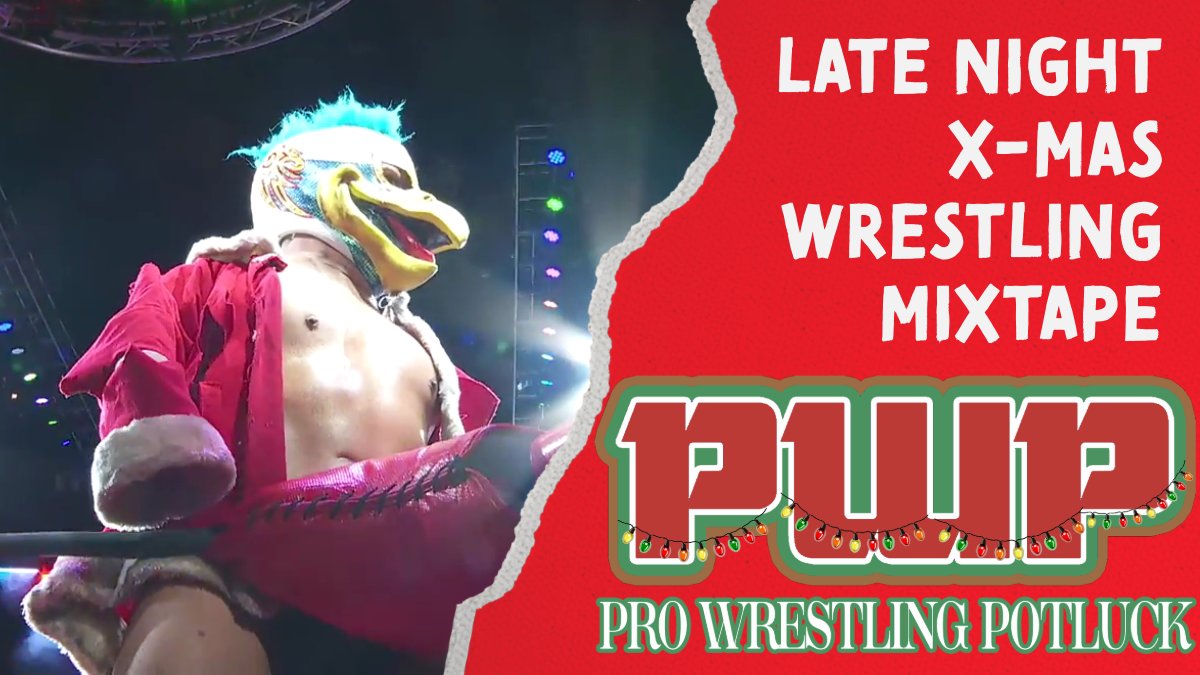 ScotlandGreen's tweet photo. DAMN YOU, MR. CHRISTMAS!  

The holiday episode of the weekly, wrestling mixtape known as PRO  WRESTLING POTLUCK is a wintery mix of matches, promos, &amp; weird junk!  We also played WRESTLER OR TOY! Action &amp; laughs in near equal amounts!  Watch it now/soon!
https://t.co/D3vM1G67Ta https://t.co/o9VNWcUqjo