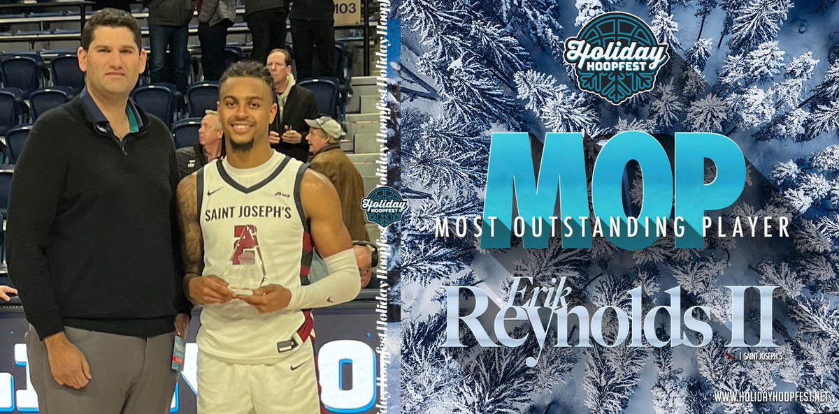 Holiday Hoopfest MOP:

Erik Reynolds II of <a href="/SJUHawks_MBB/">SJU Hawks MBB</a>!!