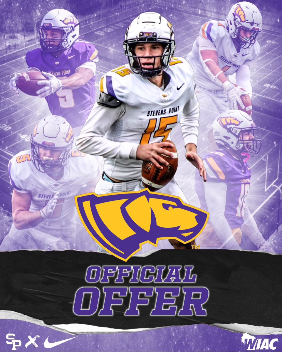 Chase Konitzer (@chasekonitzer) on Twitter photo After a great visit I am grateful to receive an official offer from <a href="/CoachVenne/">Coach Venne</a> at UW Stevens Point!
<a href="/shaunb8/">Shaun Behrend</a> #agtg After a great visit I am grateful to receive an official offer from <a href="/CoachVenne/">Coach Venne</a> at UW Stevens Point!
<a href="/shaunb8/">Shaun Behrend</a> #agtg