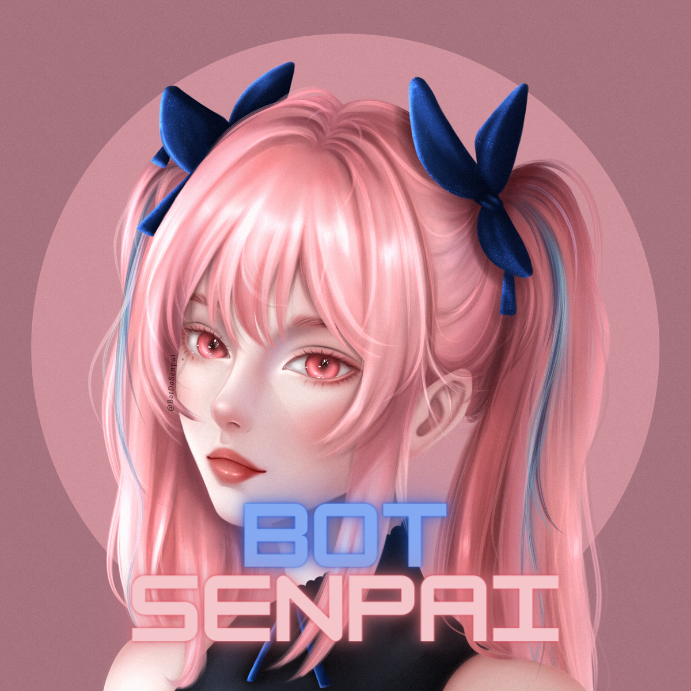 Finalmente o bot Senpai ganhou um ícone oficial! Feita pela @//karoouart sigam ela pelo instagram 🌸