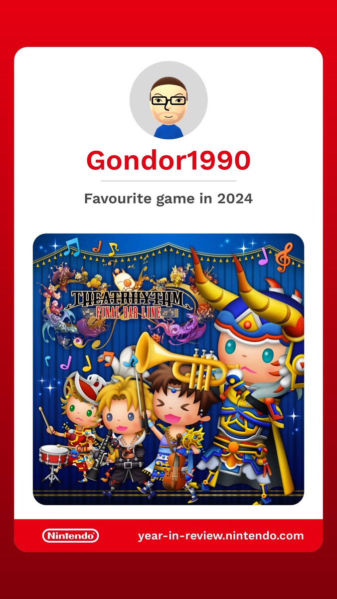 Gondor1990's tweet photo. My #NintendoSwitch Year In Review #NintendoSwitch2024 https://t.co/Tx5mUcJ67P