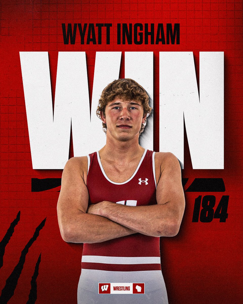 Upset Alert‼️     

197 | Wyatt Ingham over No. 21 Levi Hopkins dec. 3-2    

#OnWisconsin