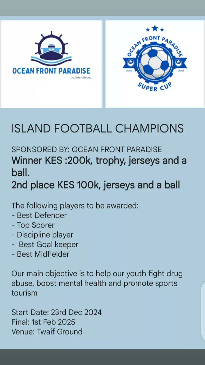 lamusolutions's tweet image. This is a good way of promoting sports tourism. Thank you @oceanfrontparadise We urgue other investors to do the same.