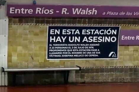 Jofa2010's tweet photo. Un fallo judicial confirmó que Rodolfo Walsh participó en un atentado ocurrido en 1976, que dejó 23 muertos y más de 100 heridos. 
Llegó el momento de devolverle el nombre original a la estación de Subte  ENTRE RÍOS . https://t.co/SwAYyrSAfa
