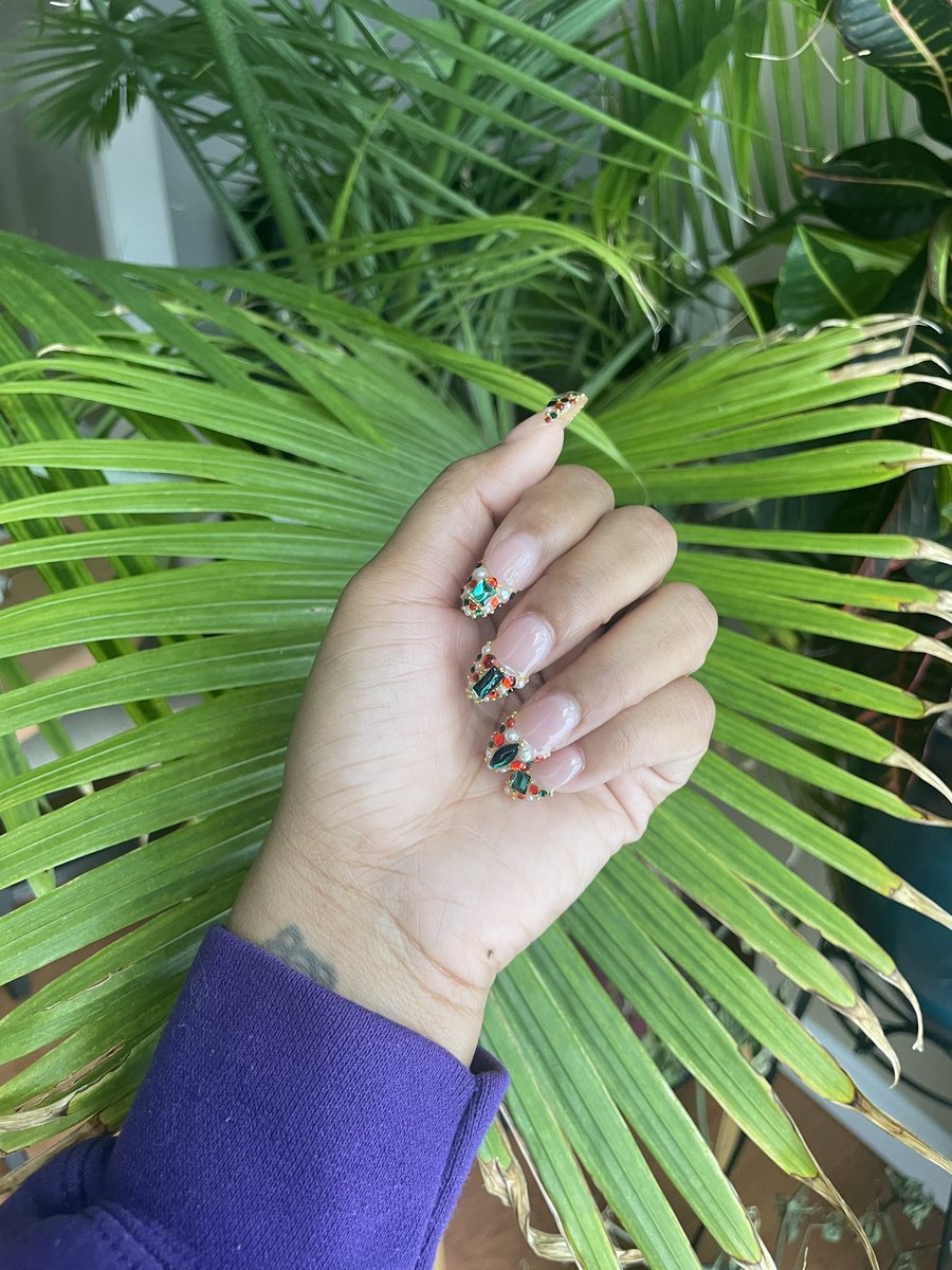 My Christmas nails. Took me 6 hours to do 😩