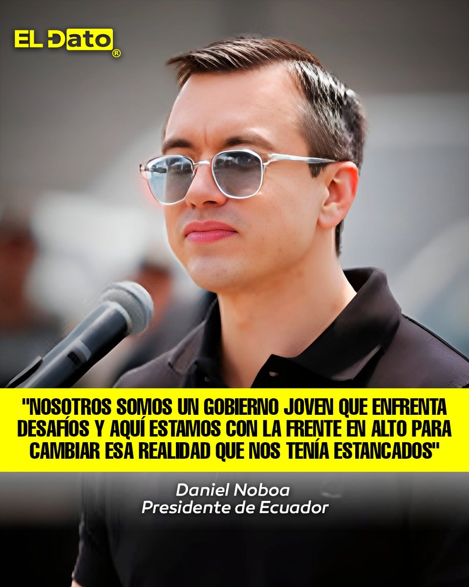 ElDatoEcua's tweet photo. #Urgente "NOSOTROS SOMOS UN GOBIERNO JOVEN QUE ENFRENTA DESAFÍOS Y AQUÍ ESTAMOS CON LA FRENTE EN ALTO PARA CAMBIAR ESA REALIDAD QUE NOS TENÍA ESTANCADOS"

“Nosotros somos un gobierno joven que enfrenta desafíos, y aquí estamos con la frente en alto para cambiar esa realidad que nos tenía estancados”, afirmó Daniel Noboa, presidente de Ecuador.

El mandatario destacó el carácter renovador de su administración y su compromiso con impulsar cambios significativos en el país. 

Noboa subrayó que, pese a los retos, su gobierno trabaja con determinación y energía para transformar las estructuras que han obstaculizado el progreso, priorizando el bienestar de los ecuatorianos y el desarrollo integral del Ecuador.

@ElDatoEcua 👈

#ElDato #Ecuador #Quito #Gobierno #DanielNoboa #ElNuevoEcuadorResuelve