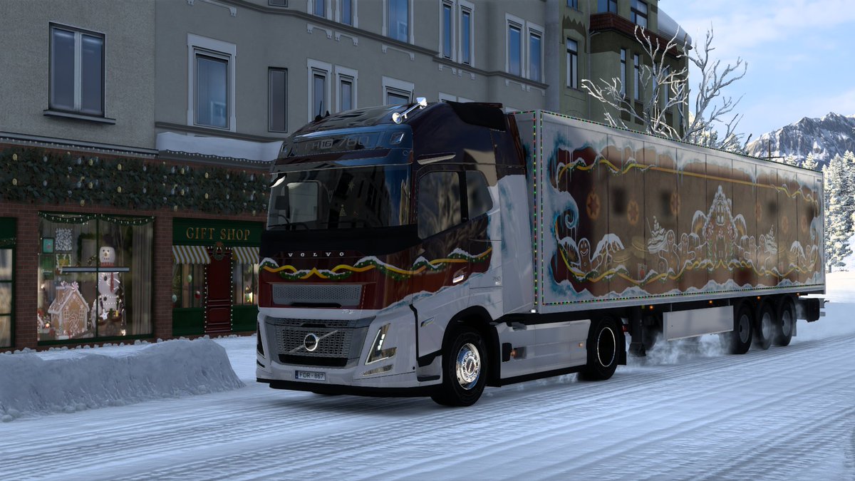 PajerKristof's tweet photo. @SCSsoftware @VolvoTrucks Transporting to Winterland with the extra-powerful new-generation Volvo has never been so wonderful. ❄️💪 #VolvoFH6ETS2 https://t.co/c6olB5yg5C