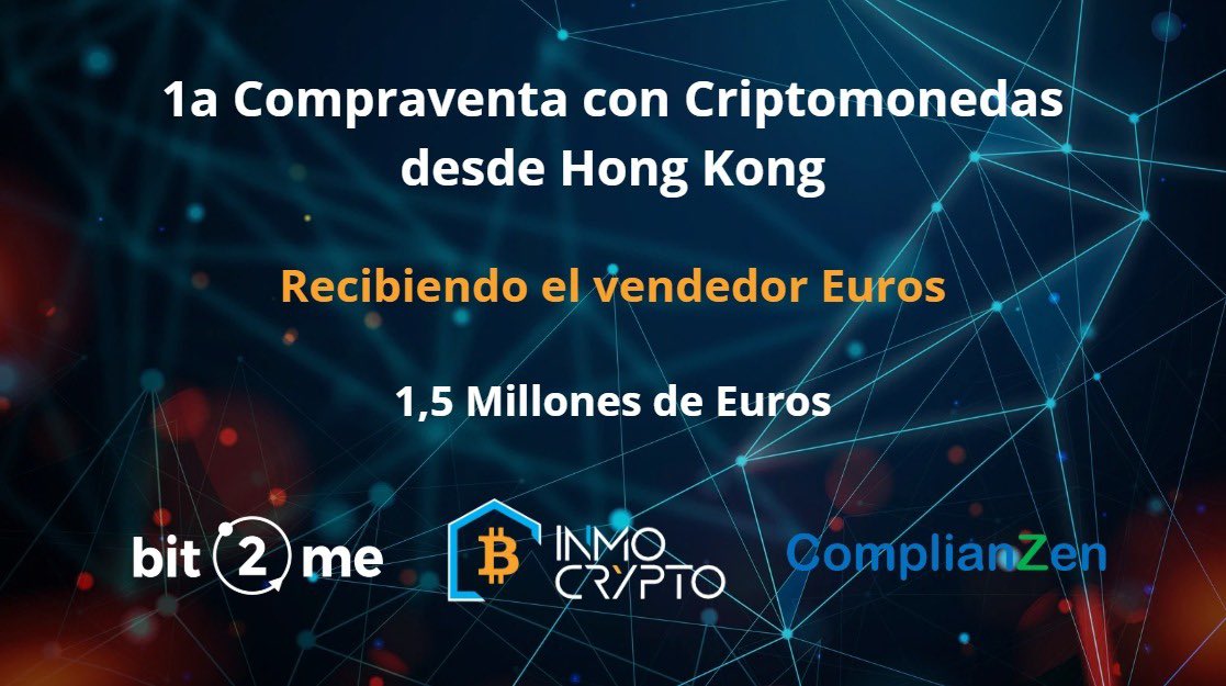 𝟭𝗮 𝗖𝗼𝗺𝗽𝗿𝗮 𝗱𝗲 𝘂𝗻𝗮 𝗖𝗮𝘀𝗮 𝗲𝗻 𝗘𝘀𝗽𝗮ñ𝗮 𝗰𝗼𝗻 𝗖𝗿𝗶𝗽𝘁𝗼𝗺𝗼𝗻𝗲𝗱𝗮𝘀 𝗱𝗲𝘀𝗱𝗲 𝗛𝗼𝗻𝗴 𝗞𝗼𝗻𝗴 🇭🇰

El inmueble situado en Madrid, con precio 1,5 M€, se adquirió con Bitcoin por un empresario Hongkonés 🤜🏻🤛🏻

Toda la info 🤩: linkedin.com/feed/update/ur…