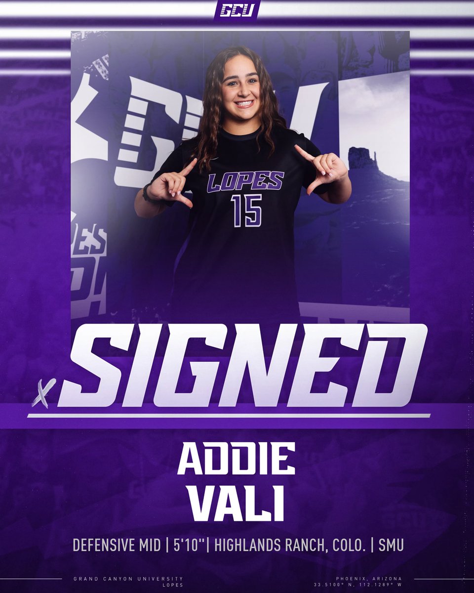 VALI ➡️ VALLEY 🌵

Addie Vali will be a big-time addition to our squad!! 💜🤟 #LopesUp