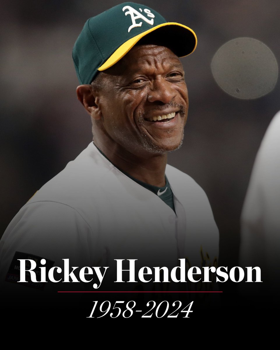 SInow's tweet image. Hall of Famer and MLB career steals leader Rickey Henderson has died at the age of 65: trib.al/Dh4CQmt