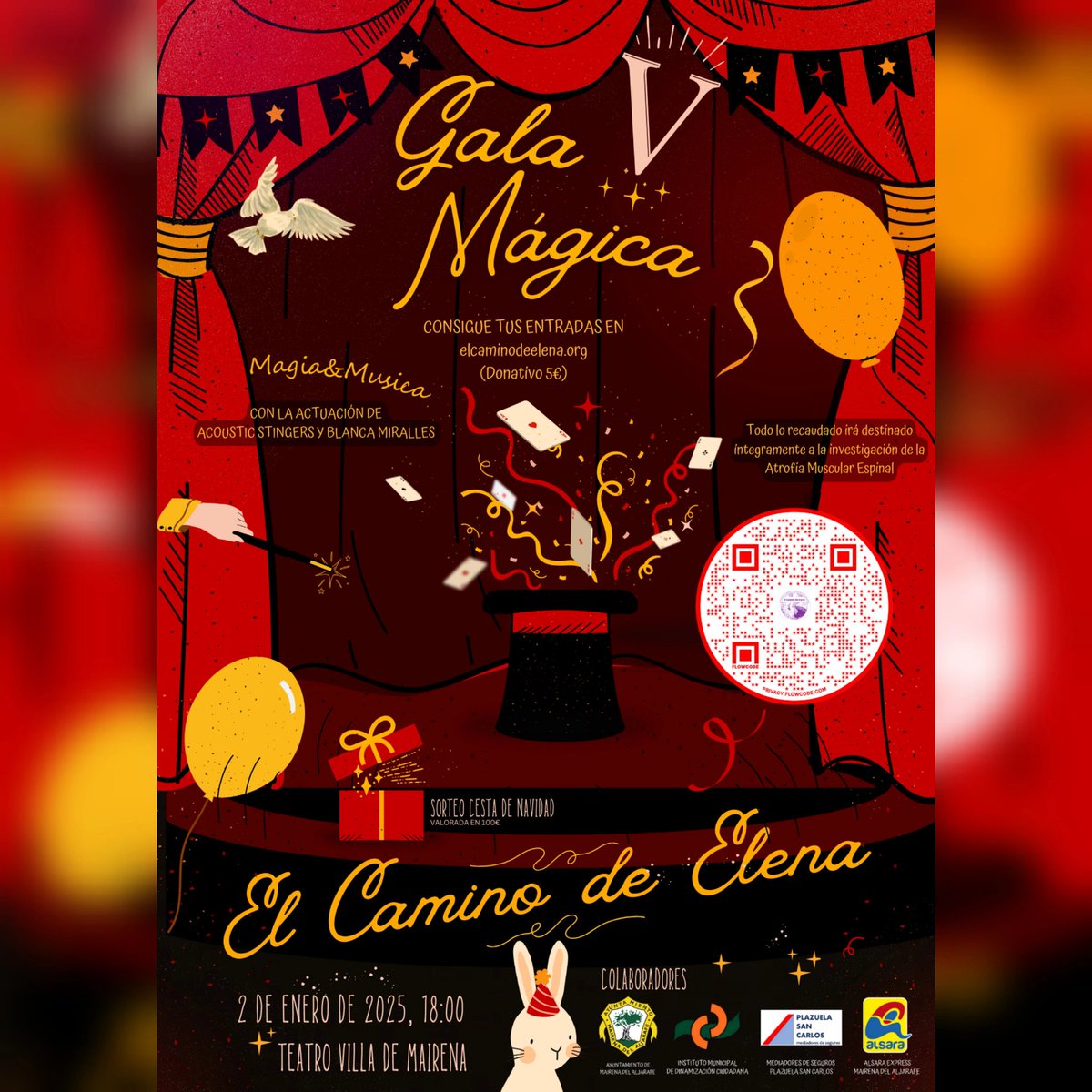 Ampliamos el plazo para la reserva online hasta el 27 de diciembre. 

¡¡Entra en elcaminodeelena.org y no te quedes sin tu entrada!!

También, retrasamos la recogida de entradas a partir del 25 y hasta el 29 de diciembre, o el día del evento 2 de enero.

#ContigoSoyMásFuerte