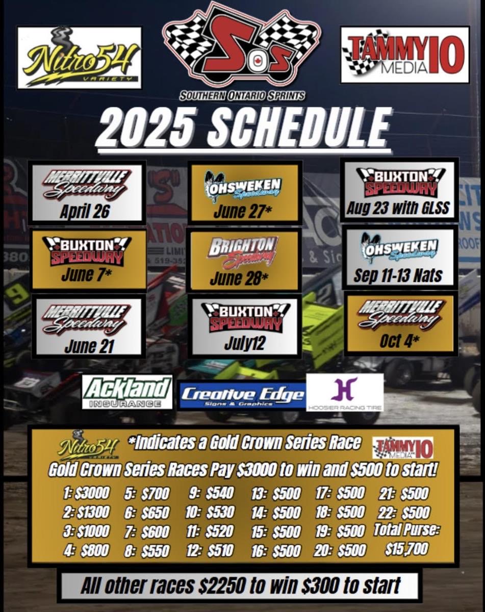 2025 SOUTHERN ONTARIO SPRINTS SCHEDULE REVEALED: southernontariosprints.ca/press/article/…