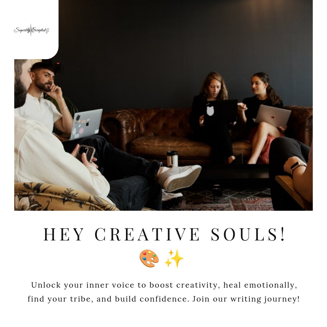 SuperbScript's tweet image. Here are 4 reasons why anyone struggling with self-expression should start rediscovering your inner voice:  

1. Boost creativity 🌟  
2. Heal emotionally ❤️  
3. Find community 🤝  
4. Build confidence 💪  

I firmly believe this.  

Explore our writing exercises!