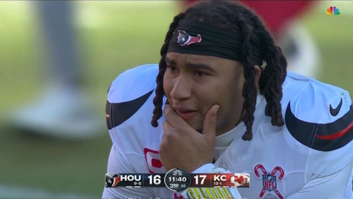 I hate seeing my QB like this. 

Tank and CJ are close too man 😭😭