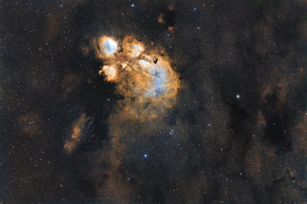 Holidays are great for catching up on processing. This data has been waiting to get processed since August. The Cat’s Paw Nebula captured in SHO with the RASA 8, ASI 294MM Pro &amp; Baader 4nm High Speed filters. 240 X 120 sec Ha, OIII &amp; SII. Happy Christmas everyone! 🎄#astronomy