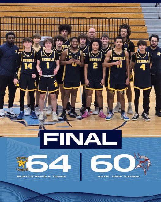 Coach Josh (@coachjoshm) on Twitter photo <a href="/BendleBB/">Tiger Basketball</a> with a big W over Hazel Park
<a href="/malisfirman/">Malis Rae Firman</a> 14pt 8ast 6stl
<a href="/Breionbaker51/">Breion baker</a> 16pt 6rb
<a href="/rememberjuma/">Juma Mkakile</a> 14pt 8rb
<a href="/CDBingham4/">CBingham</a> 10pt 4ast
<a href="/YousefNasserTV/">Yousef Nasser</a> <a href="/HankampScott/">Scott Hankamp</a> <a href="/AlexEismanTV/">Alex Eisman</a> <a href="/MarkPearsonTV/">Mark Pearson</a> <a href="/TheDZoneBBall/">The D Zone Basketball</a> <a href="/JaredPurcellDET/">Jared Purcell</a> <a href="/mbinghamreports/">Miriam Bingham</a> <a href="/AustinSzumowicz/">Austin Szumowicz</a> <a href="/ColeMartensTV/">Cole Martens</a> <a href="/BendleBB/">Tiger Basketball</a> with a big W over Hazel Park
<a href="/malisfirman/">Malis Rae Firman</a> 14pt 8ast 6stl
<a href="/Breionbaker51/">Breion baker</a> 16pt 6rb
<a href="/rememberjuma/">Juma Mkakile</a> 14pt 8rb
<a href="/CDBingham4/">CBingham</a> 10pt 4ast
<a href="/YousefNasserTV/">Yousef Nasser</a> <a href="/HankampScott/">Scott Hankamp</a> <a href="/AlexEismanTV/">Alex Eisman</a> <a href="/MarkPearsonTV/">Mark Pearson</a> <a href="/TheDZoneBBall/">The D Zone Basketball</a> <a href="/JaredPurcellDET/">Jared Purcell</a> <a href="/mbinghamreports/">Miriam Bingham</a> <a href="/AustinSzumowicz/">Austin Szumowicz</a> <a href="/ColeMartensTV/">Cole Martens</a>