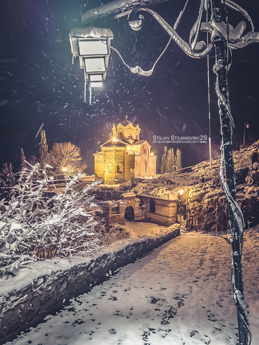 Зимска разгледница од Св. Јован - Канео - Охрид