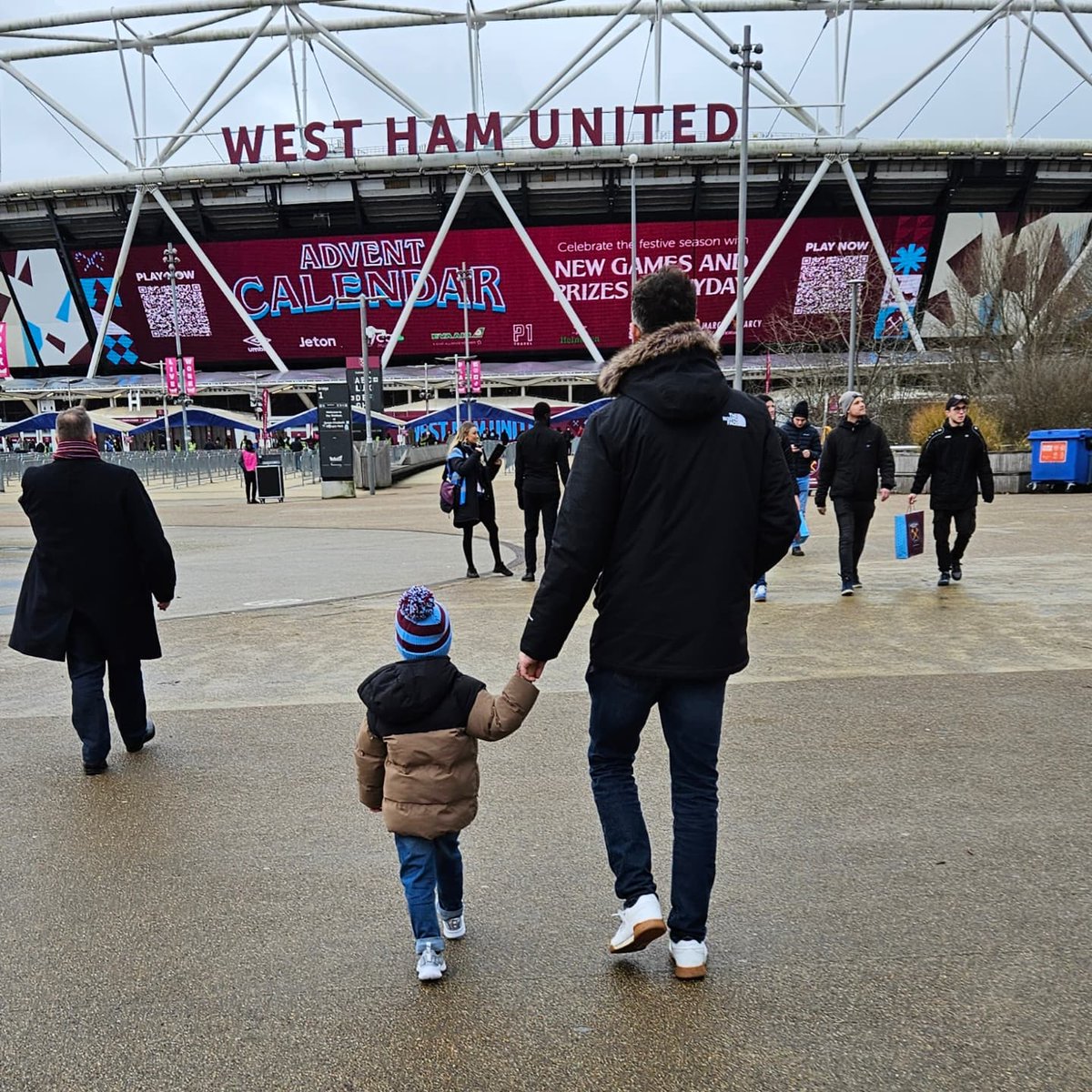 PhilPlmr's tweet photo. Little man's first @WestHam game. What a day. https://t.co/bUYxhHCgAY