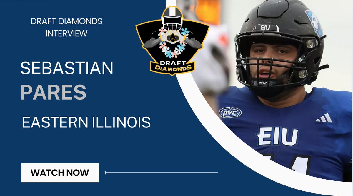 Sebastian Pares, OG, Eastern Illinois | 2025 NFL Draft Prospect Zoom Interview nfldraftdiamonds.com/2024/12/sebast… #NFLDraft