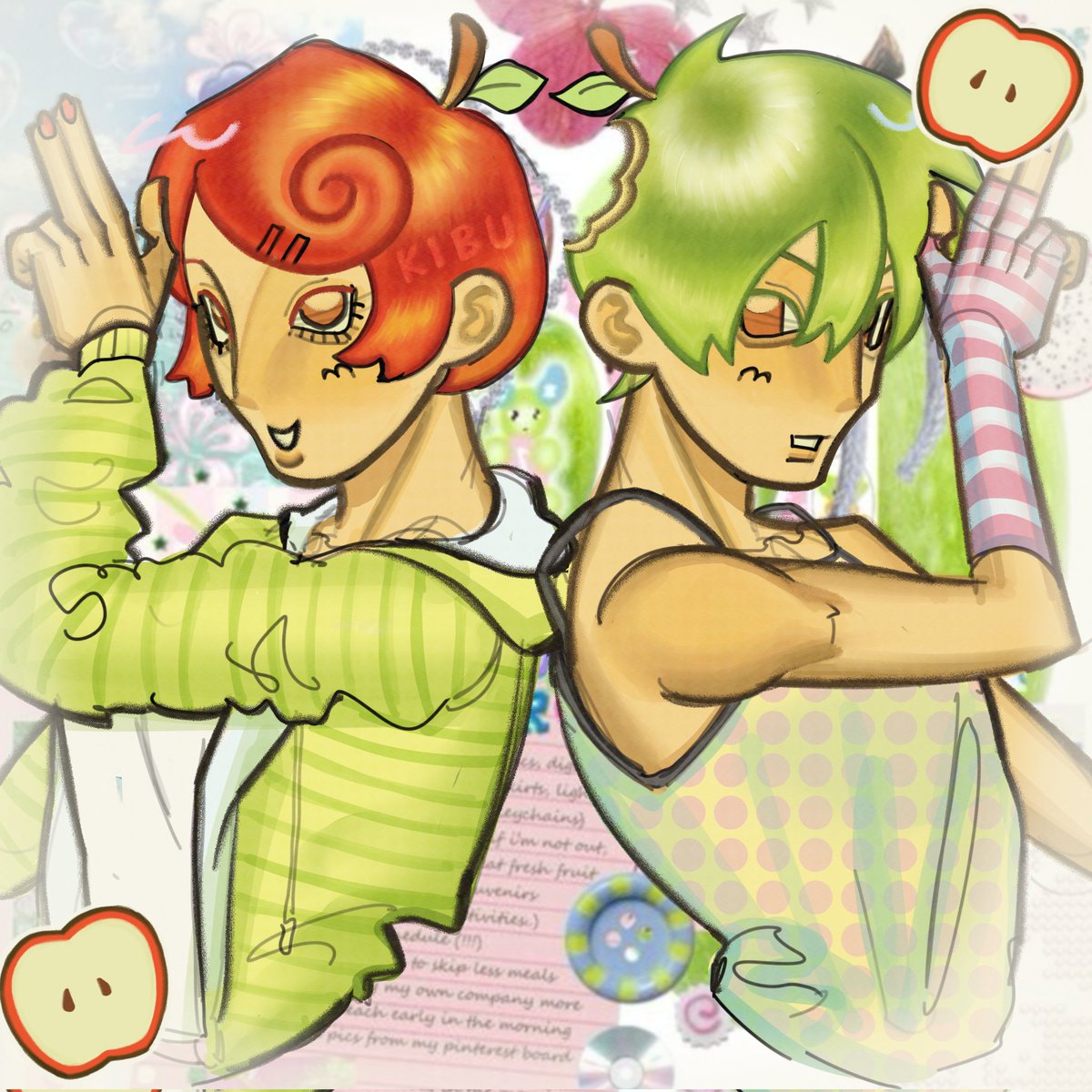 baunnillha's tweet photo. 🍎🍏 #art #ocart https://t.co/7aEFgMoorR