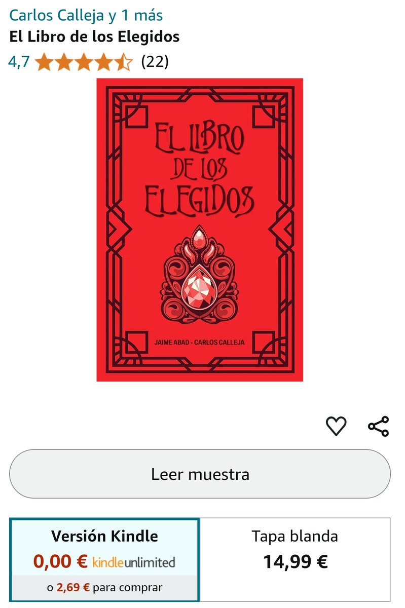 Echadle un vistazo a la crítica que un señor crítico de cine (<a href="/nicoparrow/">Nicolas</a>) ha hecho de 'El Libro de los Elegidos' (<a href="/AnonimoCantico/">AnonimoCantico</a>). No tiene desperdicio. Y, de paso, si queréis la novela, la tenéis aquí por menos de 2,70€.
👇
amzn.eu/d/fukUcZA