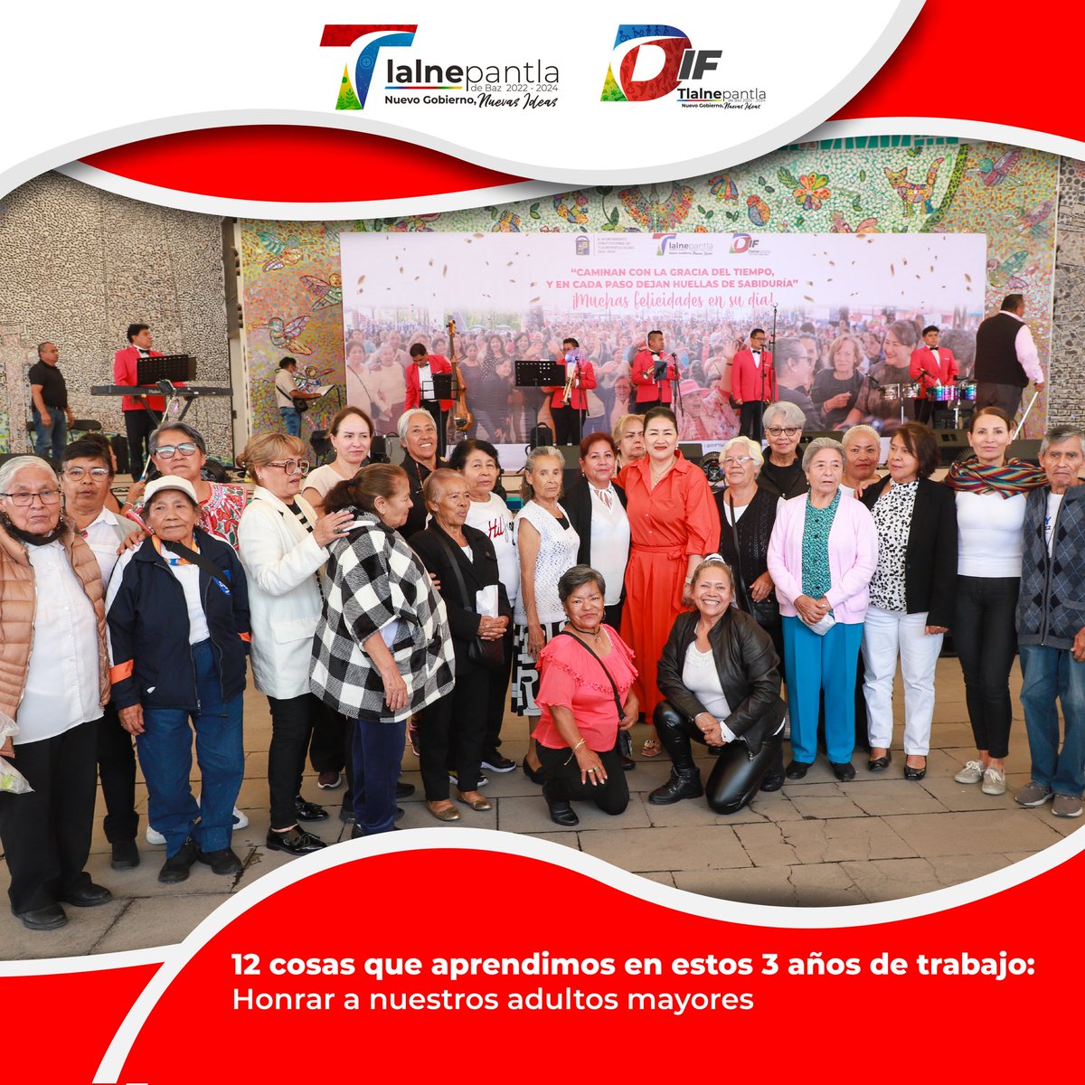 Durante estos tres años en el DIF Tlalnepantla, hemos trabajado incansablemente para honrar a nuestros adultos mayores, reconociendo su sabiduría y aportaciones a nuestra querida Tierra de Enmedio.