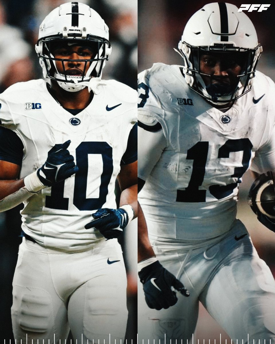 PFF College (@pff_college) on Twitter photo Penn State’s Running Back Duo vs SMU:
🐾 25 ATT
🐾 160 YDS
🐾 3 TDS
<a href="/PennStateFball/">Penn State Football</a> Penn State’s Running Back Duo vs SMU:
🐾 25 ATT
🐾 160 YDS
🐾 3 TDS
<a href="/PennStateFball/">Penn State Football</a>