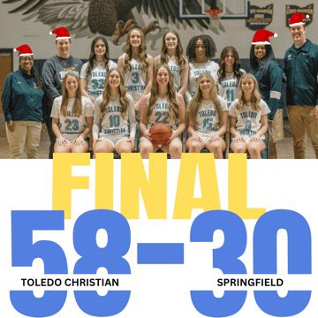 Good win before the holiday! Great work by all 10!

<a href="/Jenna_Reed2026/">Jenna Reed</a> with 25pts and 5 steals
<a href="/ReghanMarkley_5/">Reghan Markley</a> with 22pts and 10 steals 

Keep working #Together Lady Eagles!!!🦅🏀

Merry CHRISTmas to each of you!!! #Family