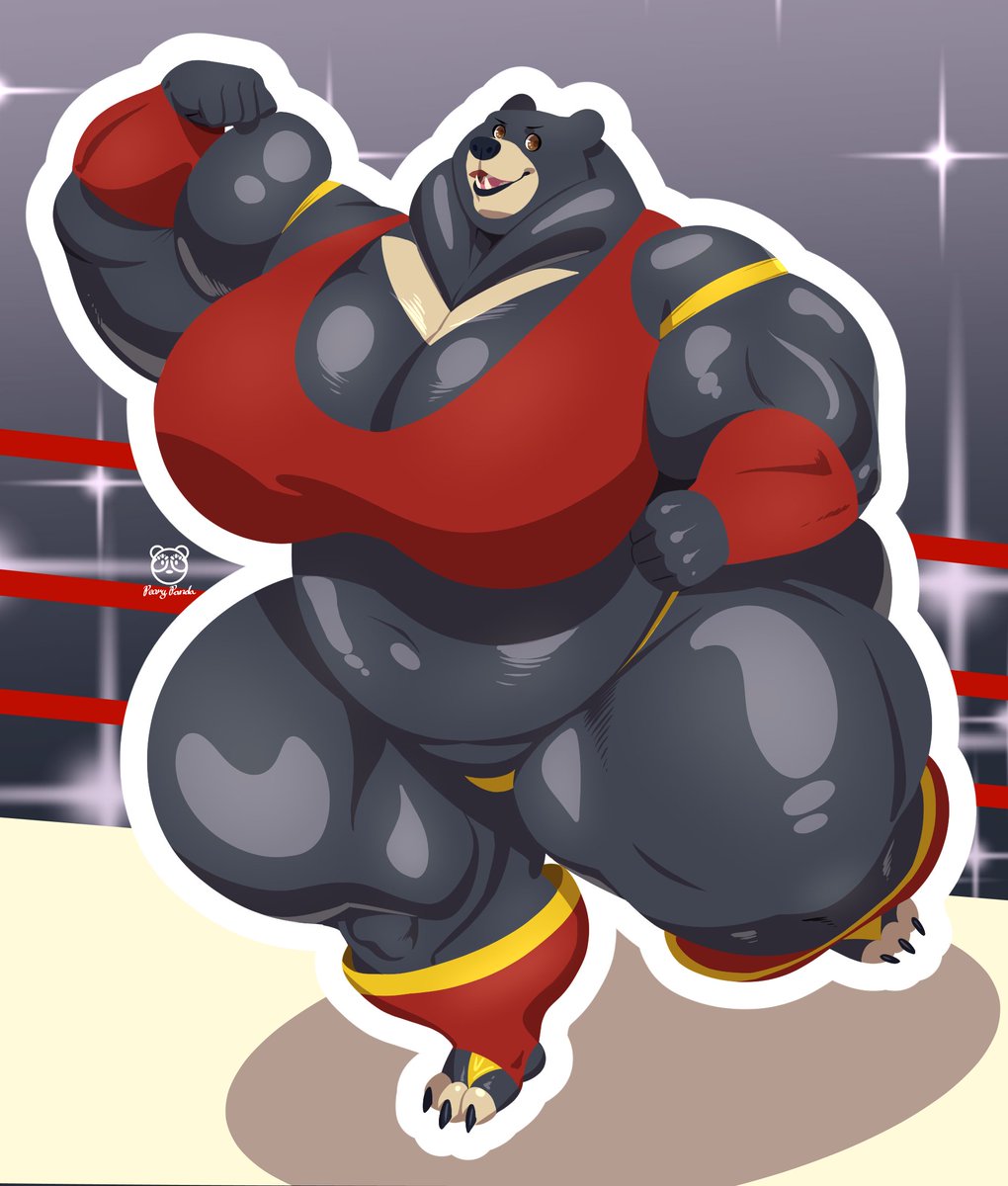 Peary_C's tweet photo. Anyone order a black bear wrestler. I assure you she is strong! https://t.co/PKmlG6ITu8