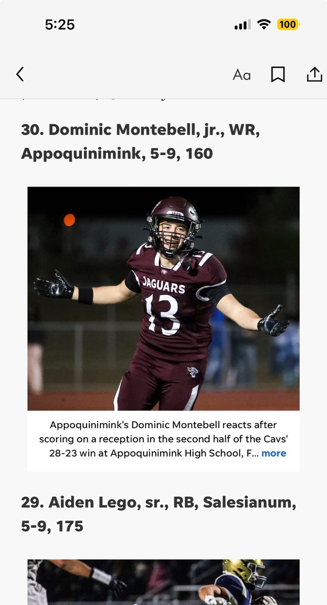 Dominic Montebell (@dommonte12) on Twitter photo Honored to be top 30 in the state of Delaware for this past season. Thank you <a href="/BradMyersTNJ/">Brad Myers</a> for the recognition! <a href="/AppoFootball/">Appo 🐾🐾Football</a> <a href="/pframe19/">Paul Frame</a> Honored to be top 30 in the state of Delaware for this past season. Thank you <a href="/BradMyersTNJ/">Brad Myers</a> for the recognition! <a href="/AppoFootball/">Appo 🐾🐾Football</a> <a href="/pframe19/">Paul Frame</a>