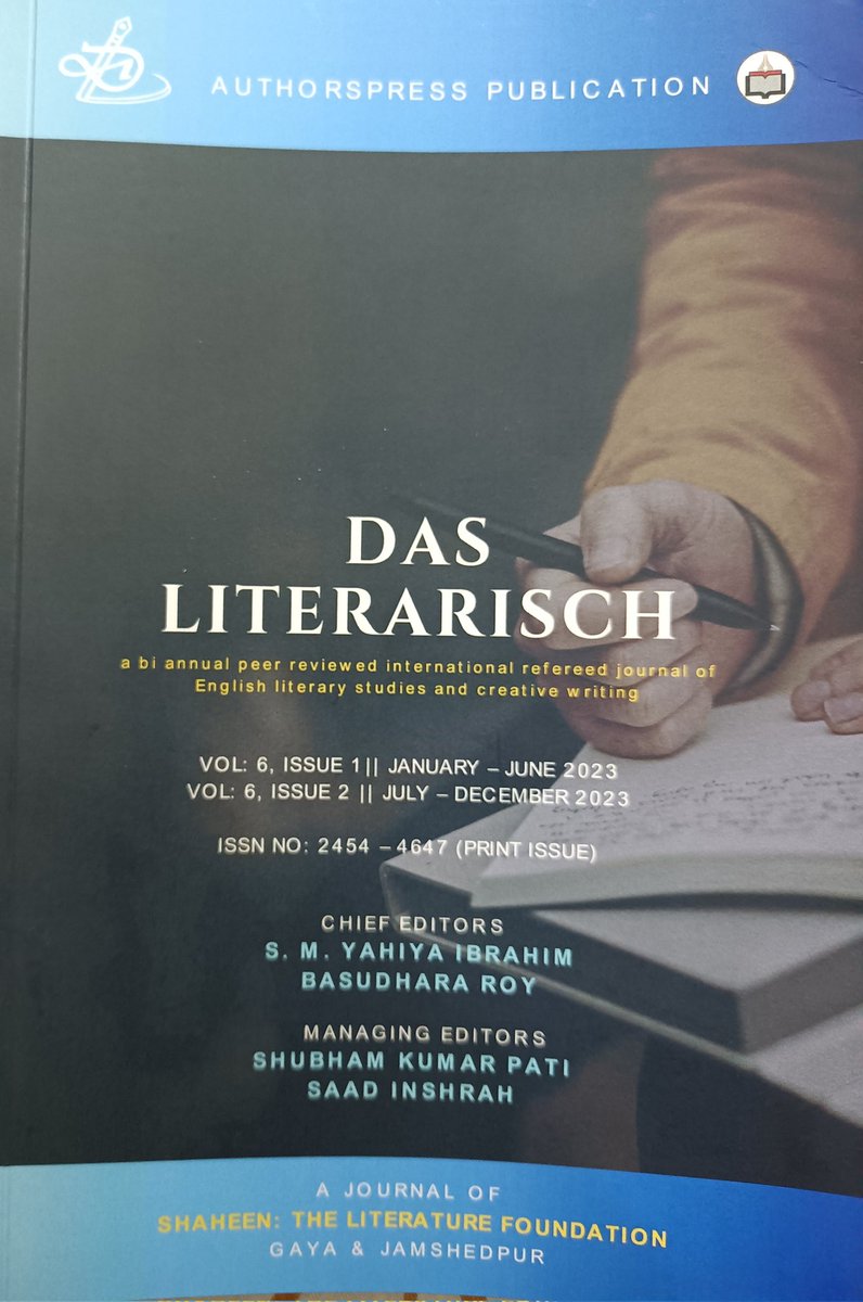 Iquebal_H's tweet photo. Heartiest congratulations to you dear @sadiahashmi26 for getting two of your poems published in the prestigious journal of English language and literature! https://t.co/HkIf7HlSmJ