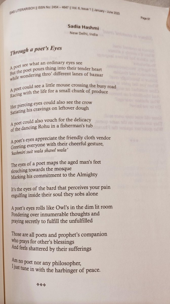 Iquebal_H's tweet photo. Heartiest congratulations to you dear @sadiahashmi26 for getting two of your poems published in the prestigious journal of English language and literature! https://t.co/HkIf7HlSmJ