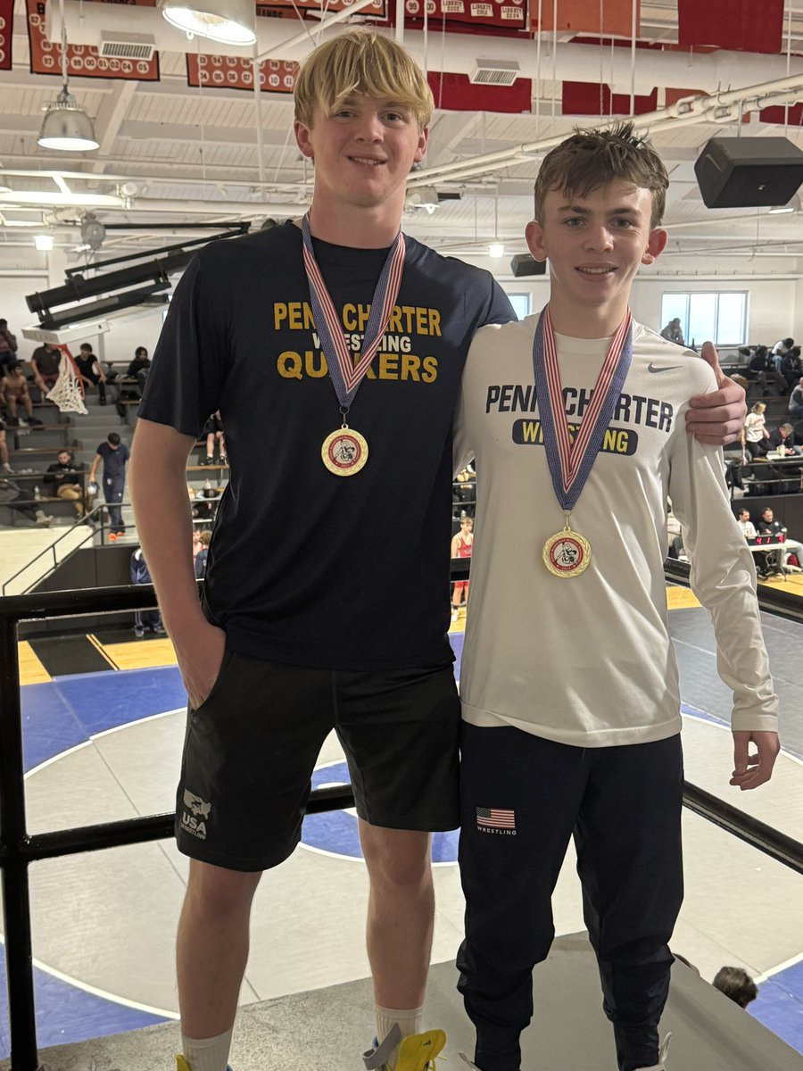 WPCSWrestling's tweet photo. Greyson and Ryder showing of their 1st Place medals. Congratulations! #GoCharter https://t.co/Pp4HGHWi4p