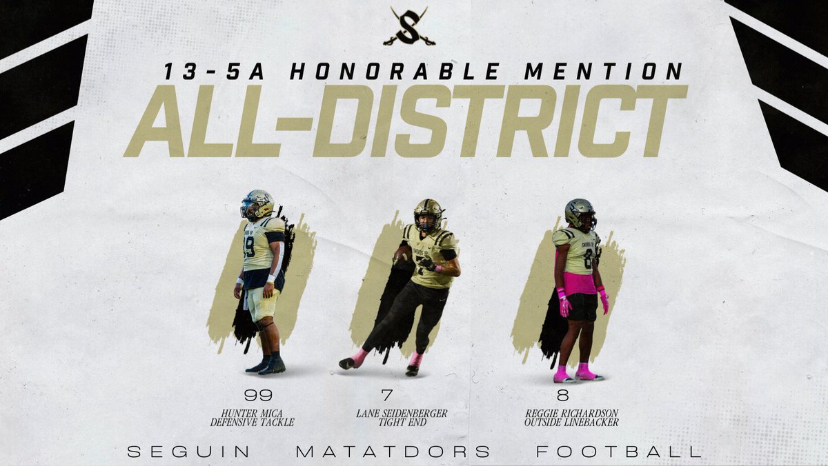 Super Proud to Announce our All District Football Selections for this Season‼️ Huge Congratulations to our 1st Team, 2nd Team and Honorable Mention All District Selections‼️Matador Pride‼️ <a href="/Dailey4Corey/">Corey Dailey</a> <a href="/NikolasHenry4/">Nik Henry</a>