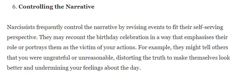 crazy_hern's tweet photo. How narcissists act around birthdays https://t.co/jjqT0eVaHn