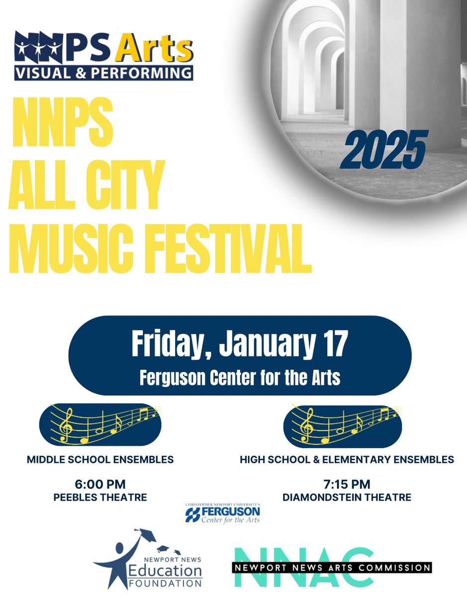 NNPSArts's tweet image. Mark your calendar now! 🎶💙🎶💙🎶