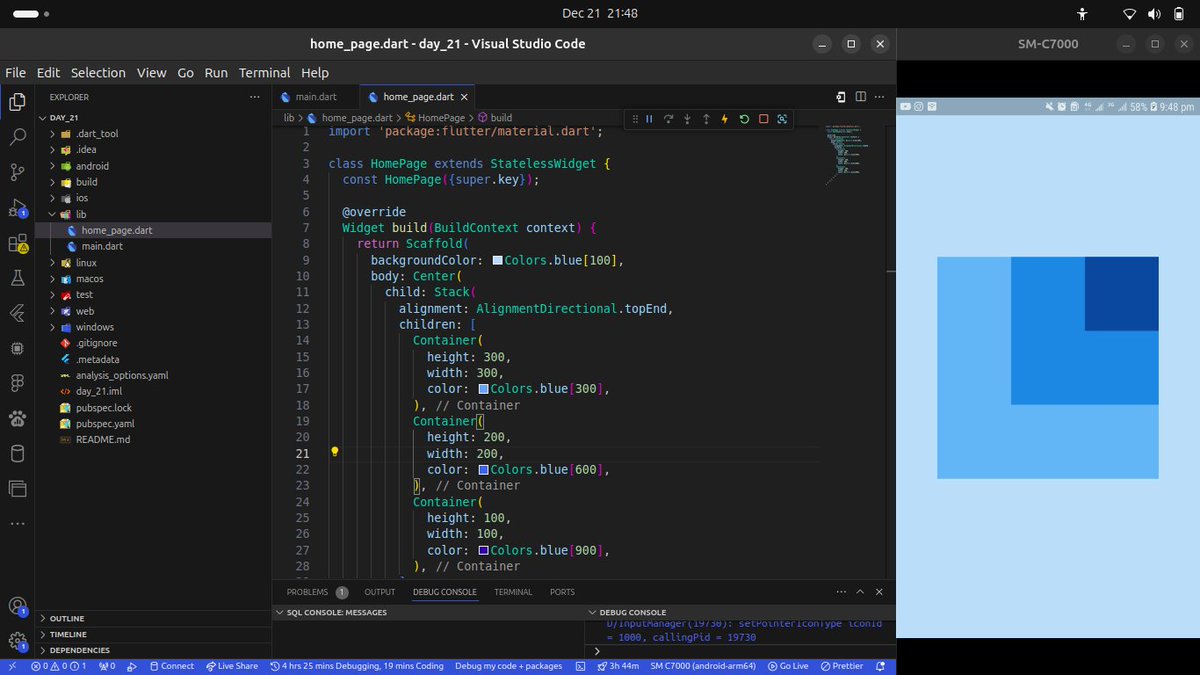 dev_useee's tweet image. Day 21 of #30DaysOfFlutter: Layering with Stack Widget! 🏗️🎨 #widget of the day the #Stack widget! This versatile widget lets you overlay widgets on top of each other, making it perfect for designing complex and creative layouts. checkout the source here: github.com/techusman-code…