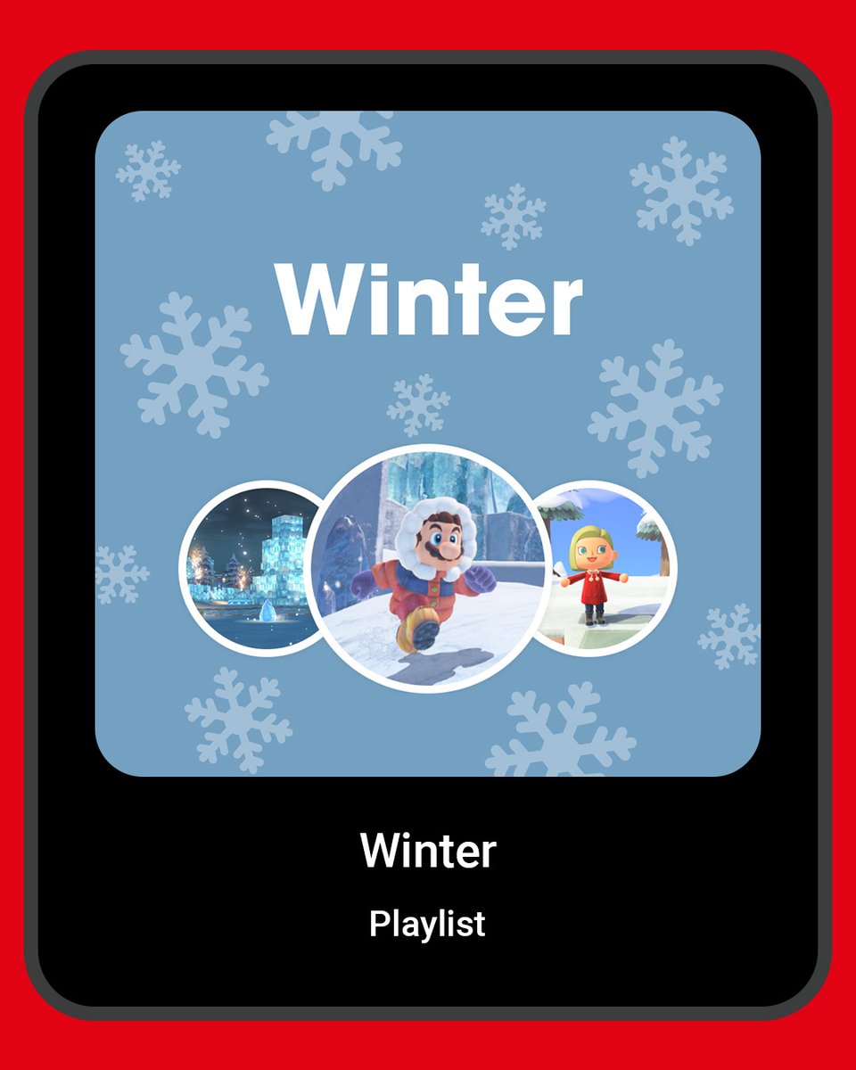 NintendoEurope's tweet photo. Warm up your ears with the new Winter playlist on #NintendoMusic! ❄️🎶

Listen now on your smart device with a #NintendoSwitchOnline membership: https://t.co/UlO3Rs1vg1 https://t.co/vfH3Skk2uG