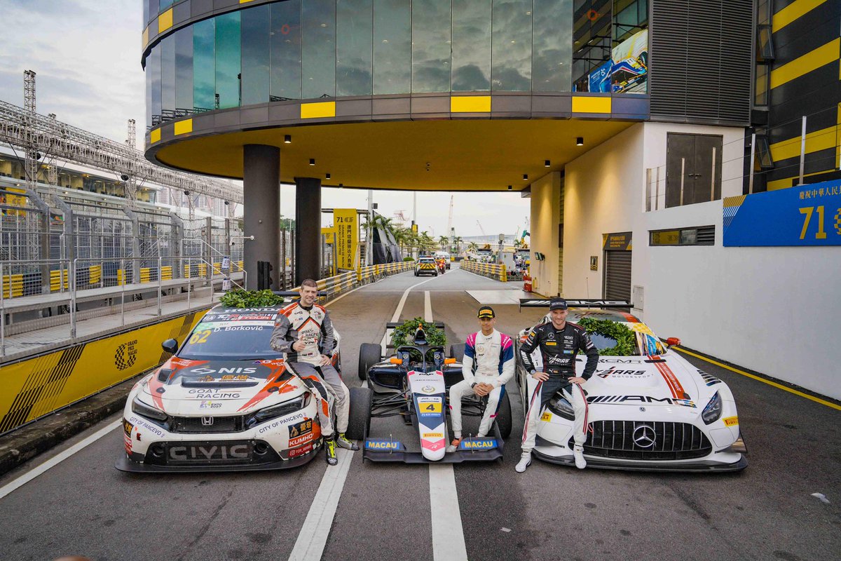 DucaBorkovic's tweet photo. Privilegija je deliti ovaj neverovatan trenutak pobede na 71. Makau Grand Priju sa ovakvim talentima. 
Ugo Ugochukwu za McLaren u FIA FR World Cup-u, Maro Engel sa sjajnom pobedom za Mercedes-AMG Team GMR u FIA Svetskom GT Kupu, i Davey Todd pobednik Makau Moto Grand Priju.

#teamborkovic #macaugrandprix #fiatcrworldtour 

It was a privilege to share this incredible win at the 71st Macao Grand Prix with such amazing talents. Ugo Ugochukwu representing McLaren in the FIA FR World Cup, Maro Engel with a fantastic victory for Mercedes-AMG Team GMR in the FIA World GT Cup, and Davey Todd in the Macau Motorcycle Grand Prix. Moments like these remind us why we love motorsport!